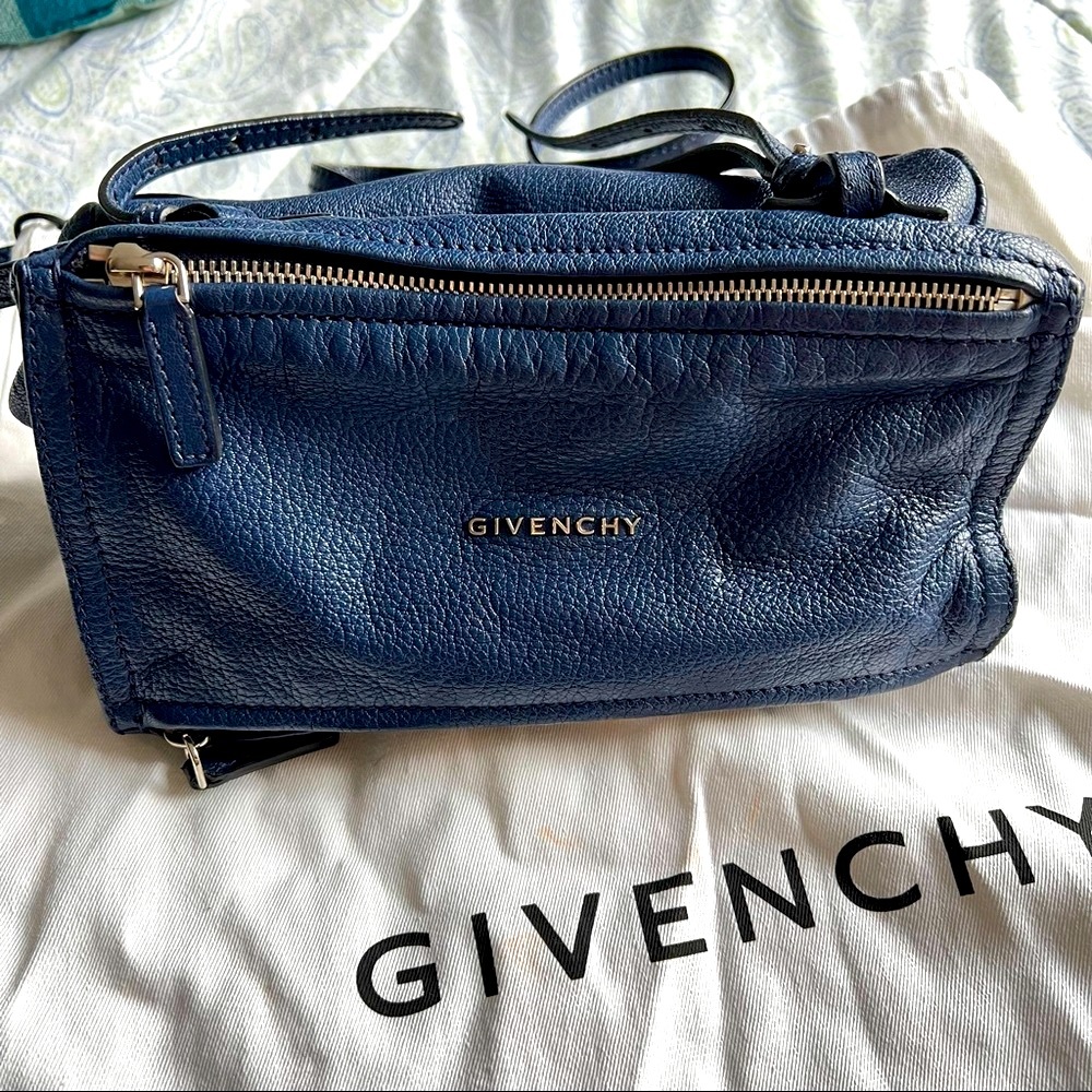 **SOLD**Authentic Givenchy Navy Mini Pandora Crossbody bag